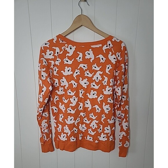 Halloween All Over Ghost Haunted House Lantern Top Womens Juniors Size 15/17 - Picture 5 of 9